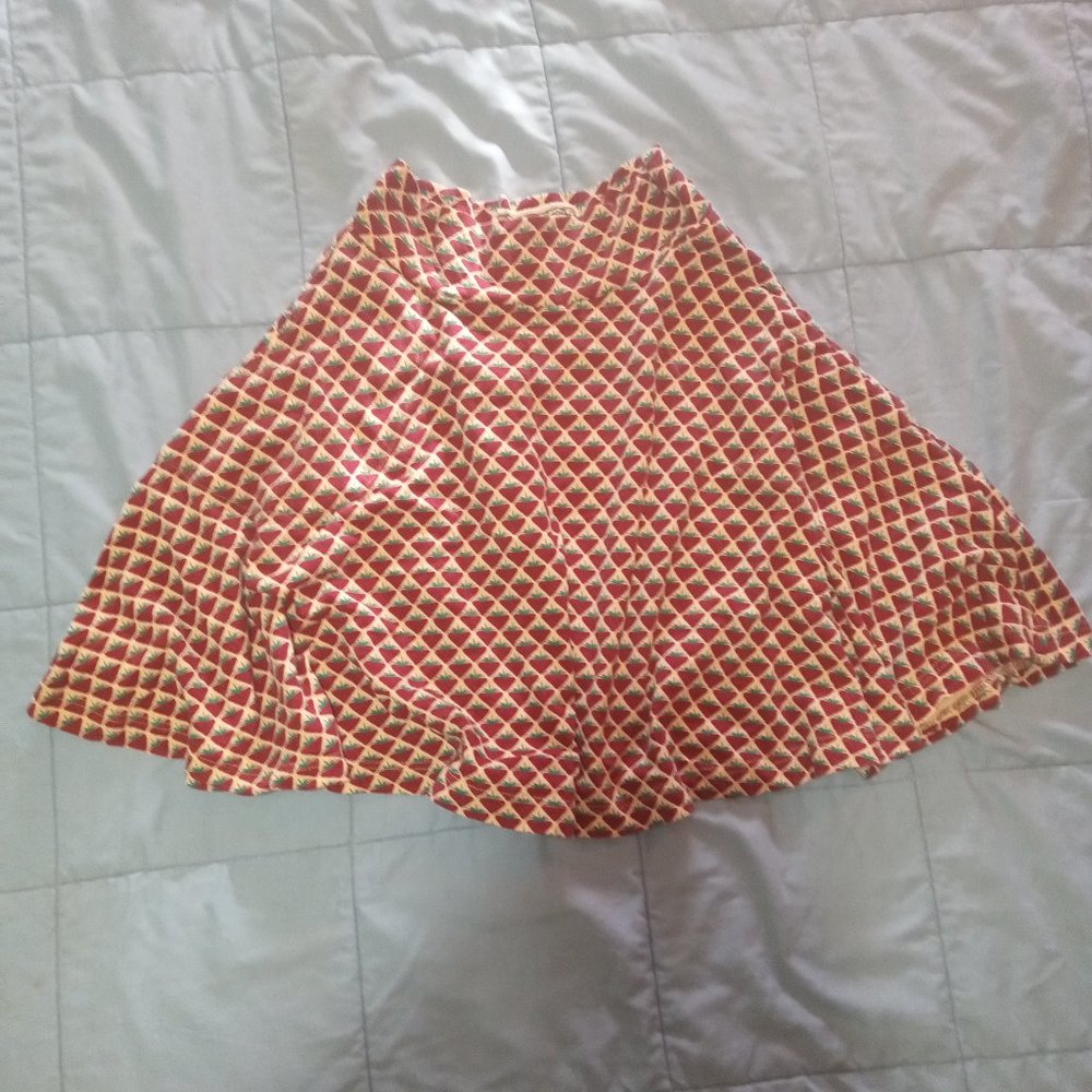Effie's Heart Strawberry Print Carnaby Skirt - XS